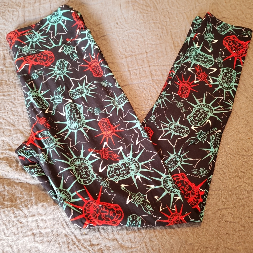 🗽Lularoe Statue of Liberty Americana OS Leggings